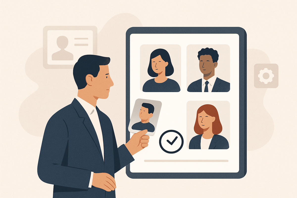 Portrait professionnel collaborateur pour PME : solution rapide sans shooting, cohérence visuelle et photo en 1 minute