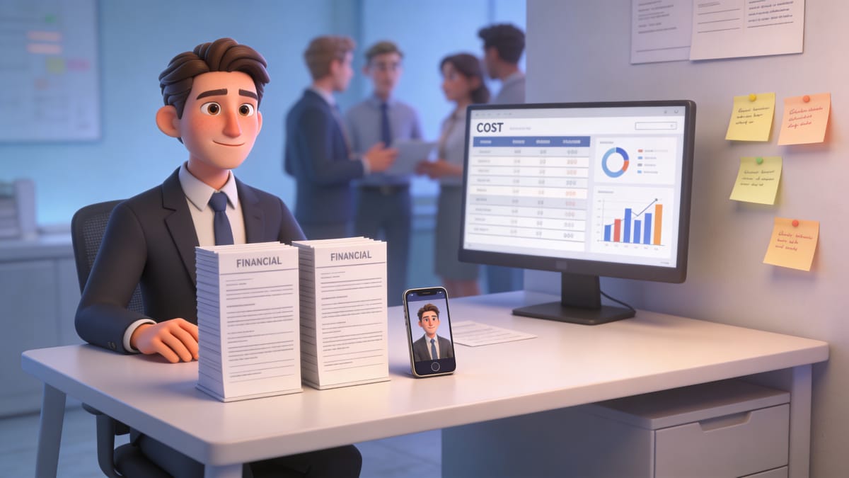 Responsable compare le coût des portraits collaborateurs entre studio traditionnel et solution digitale pour réduire le coût réel et améliorer le ROI